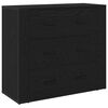 vidaXL Credenza Rovere Nero 240 x 33 x 70 cm Legno multistrato