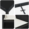 vidaXL Set da Pranzo per Giardino con cuscino 5 pcs Nero polyrattan
