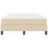vidaXL Letto a molle con materasso Crema 120 x 190 cm Tessuto