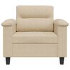 vidaXL Poltrona Crema 60 cm in Microfibra