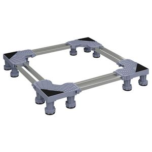 vidaXL Base per lavatrice Grigio 67 x 67 x 12 cm Acciaio inossidabile