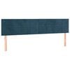 vidaXL Testiera Blu Scuro 200x5x78/88 cm in Velluto