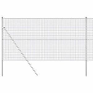 vidaXL Palo della recinzione Argento