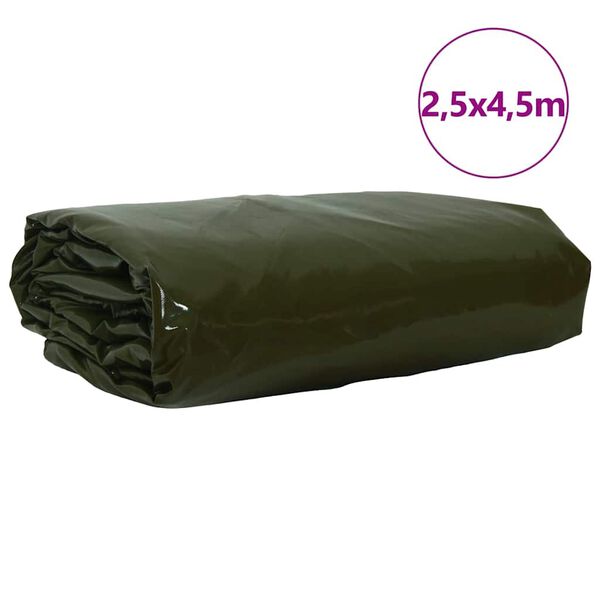 vidaXL Telo 650g / m² Verde oliva 2,5 x 4,5 m