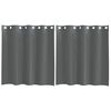 vidaXL Tende in Voile con Occhielli 2 pz Grigio Scuro 140x140 cm