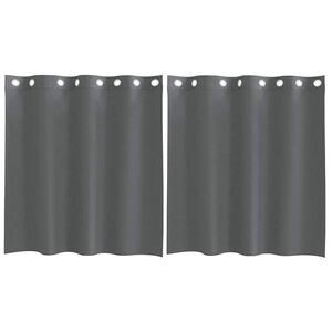 vidaXL Tende in Voile con Occhielli 2 pz Grigio Scuro 140x140 cm