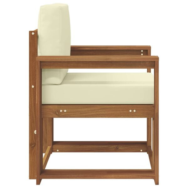 vidaXL Divano da esterno Legno di Acacia Massello e Poliestere