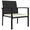 vidaXL Set da Pranzo da Giardino 9 pz in Polyrattan Nero