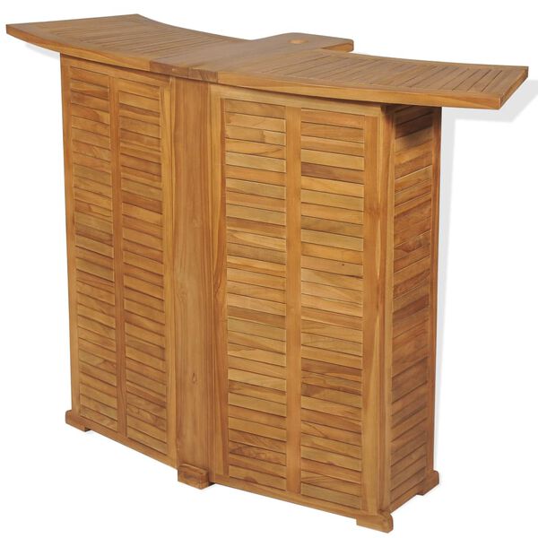 vidaXL Tavolo da Bar Pieghevole 155x53x105 cm in Massello di Teak