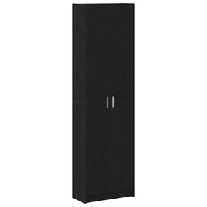 vidaXL Guardaroba Rovere Nero 55 x 25 x 189 cm Legno ingegnerizzato