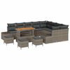 vidaXL Set Divano da Giardino 13 pz Grigio polyrattan