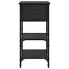 vidaXL Armadio da Notte con cassetto Rovere Nero 33.5 x 36 x 70 cm