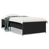 vidaXL Giroletto Nero 90x200 cm in Legno Multistrato e Metallo