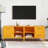 vidaXL Mobili TV 2 pz Giallo Senape 68x39x50,5 cm in Acciaio