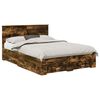vidaXL Struttura del letto con cassetto Rovere Fumo 135 x 190 cm