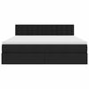 vidaXL Letto con contenitore e materasso Nero 160 x 200 cm