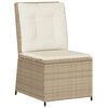 vidaXL Divano Reclinabile da Giardino con Cuscini Beige in Polyrattan