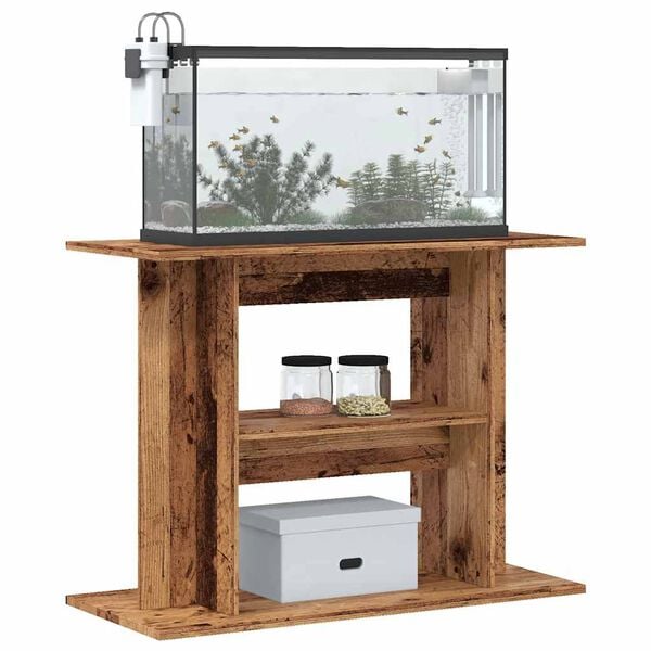 vidaXL Supporto per acquario in legno antico 80x35x60 cm in legno ingegnerizzato
