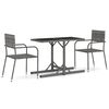 vidaXL Set Mobili da Pranzo per Giardino 3 pz Grigio