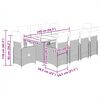 vidaXL Set Bistr&ograve; da Giardino 11 pz con Cuscini in Polyrattan Grigio