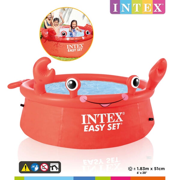 Intex Piscina Gonfiabile Granchio Felice Easy Set 183x51 cm