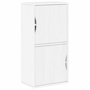 vidaXL Armadietto Laterale ODDA Bianco 40x24x79 cm Legno Massello Pino