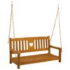 vidaXL Panchina Altalena da Giardino Naturale 110 x 56 x 58 cm