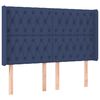 vidaXL Testiera ad Orecchio Blu 147x16x118/128 cm in Tessuto