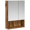 vidaXL Mobiletto per specchio da bagno Legno vecchio 50 x 14,5 x 70 cm