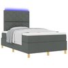 vidaXL Letto a Sorgente LED Grigio scuro 120 x 190 cm Tessuto