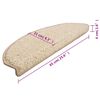 vidaXL Tappetini per scale 10 pz 65x21x4 cm Crema Semicircolari Grandi