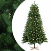 vidaXL Albero di Natale artificiale 120 cm 150 LED Bianco caldo PVC