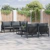 vidaXL Set Divano da Giardino 6 pcs Antracite Acciaio & Tessuto