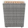 vidaXL Set Bistrot Giardino 5 pz Polyrattan e Massello Acacia Grigio