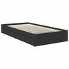 vidaXL Letto con Contenitore Nero 100 x 200 cm Legno multistrato