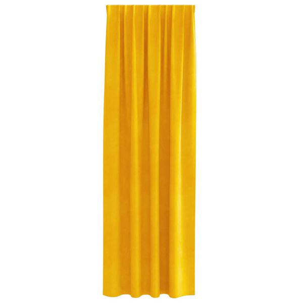 vidaXL Tende oscuranti 2 pcs Giallo senape 140 x 245 cm Velluto