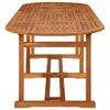 vidaXL Set da Pranzo da Giardino 11 pz 280x90x75 cm Massello di Acacia