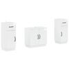 vidaXL Set di Armadi da Bagno da 2 Pezzi HOORN Bianco Lucido