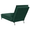 vidaXL Chaise Longue Massaggi con Capezzale Verde Scuro in Velluto