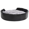 vidaXL Lettino per Cani Nero e Grigio 99x89x21 cm Peluche e Similpelle