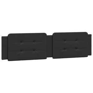vidaXL Cuscino Testiera Zadar Nero 193 cm in Similpelle