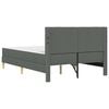 vidaXL Struttura letto con materasso Grigio scuro 120 x 190 cm Tessuto
