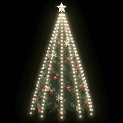 vidaXL Rete di Luce per Albero di Natale 250 LED Bianco Freddo 250 cm
