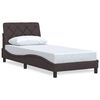 vidaXL Giroletto senza Materasso Marrone Scuro 90x190 cm Tessuto