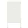 vidaXL Comodino Bianco 36x39x68 cm in Acciaio