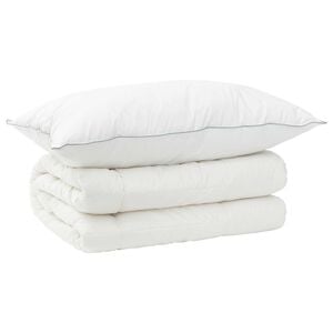vidaXL Set di piumone e cuscini 2 pz 135x200 cm Inverno 450 GSM Lana
