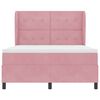 vidaXL Letto a molle con materasso Rosa 200 x 160 cm Velluto