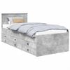 vidaXL Daybed Grigio Cemento e Nero 100 x 200 cm Legno ingegnerizzato