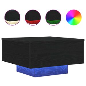 vidaXL Tavolino da salotto Rovere Nero 55 x 55 x 31 cm