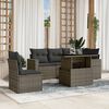 vidaXL Set Divano da Giardino 6 pz con Cuscini Grigio in Polyrattan